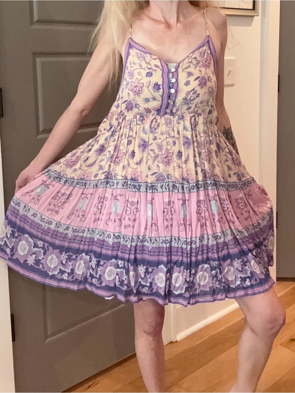 Spell & the Gypsy Collective - Bohemian Lavender & Pink Floral Sundress